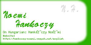 noemi hankoczy business card